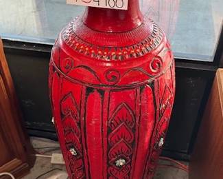 Tall Red Vase 