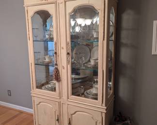 China cabinet full of Lennox and China cabinet 