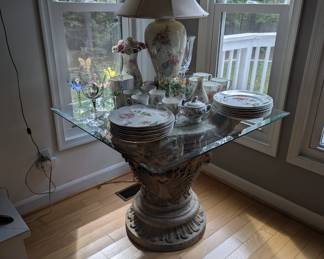 Beautiful collection of Lennox china and lamps 