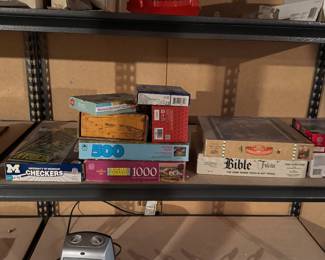 Puzzles and books- lots of Christian/
Faith themes 
