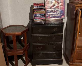 Dresser/ night stands / lots of VHS tapes too! 