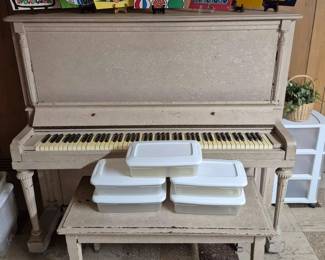 Upright piano.