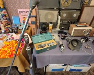 Old microphone stand.