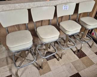 Perfect condition four swivel bar stools!
