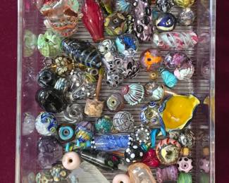 Hand-blown glass beads