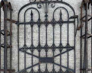Fancy Antique Cast Iron Gate with Posts by Ornamental Ironworks, St. Louis, MO