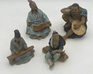 4 Shiwan Chinese Mud Men