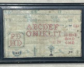 Early 1828 Dated Sampler