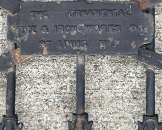 Fancy Antique Cast Iron Gate with Posts by Ornamental Ironworks, St. Louis, MO