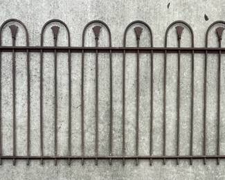 Twelve 8 Foot Sections of Antique Cast Iron Fence