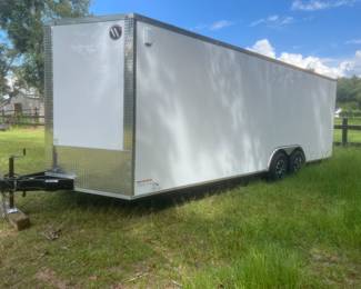 Brand new 2025. 24  foot cargo hauler.  Never been titled. MSO in hand 5200 pound dual axles . 7 foot interior height. Trailer is not on site, but can be shown to serious buyers. $8800 cash. Ask to see. 