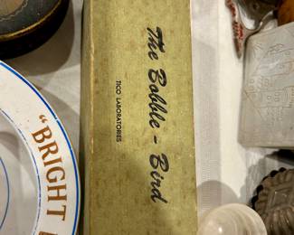 Rare early “Drinking Bird” — Tico Labs Bobble-Bird with original box, pure atomic-age whimsy.