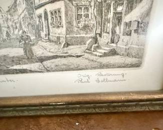 original Etching by Paul Sollmann