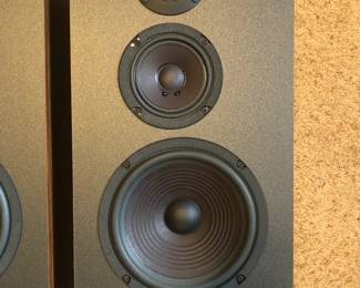 Speaker with fabric mesh removed. Watch the woofer woof!