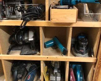 Drill, Circular Saw, Router, Vibration Sander, Orbital Sander, Biscuit Router, Angle Grinder, Orbital Sander, Power Plane, Cut-Off Saw