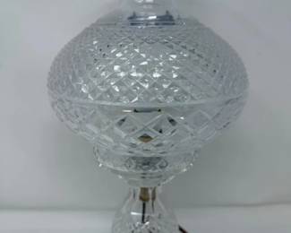 15 VintageWaterfordCrystalHurricaneLamp