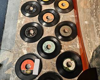 125 54StackOfMusicRecords45s