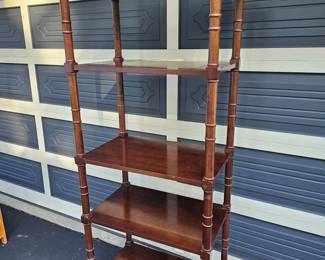 35 VintageFauxBambooEtagere