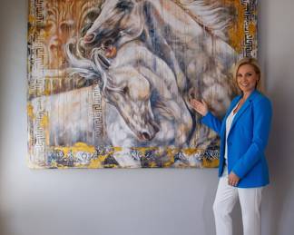 large art woman