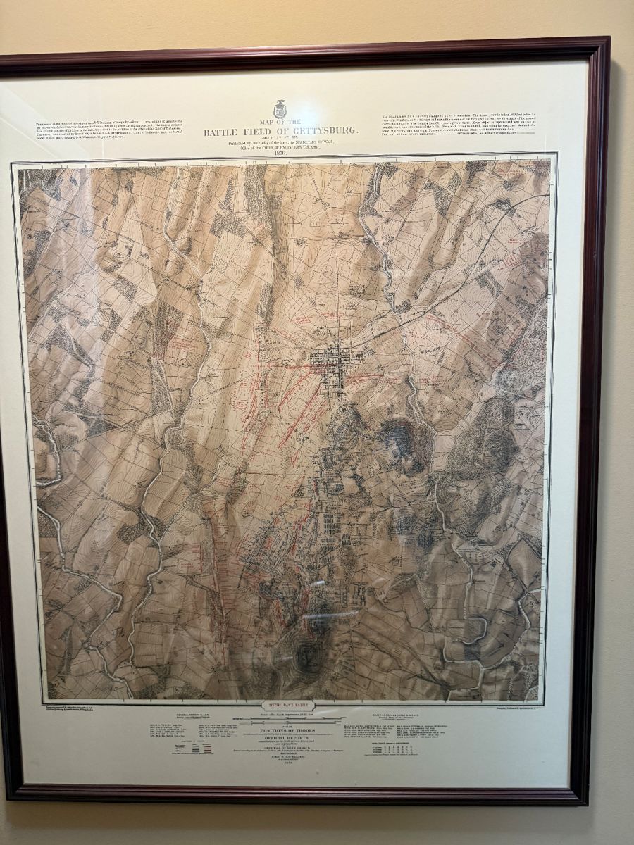 Battlefield Map of Gettysburg (second day)