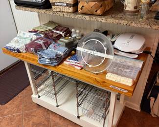 Food Saver, towels and pot holders