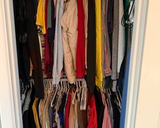 Lots of men's clothing