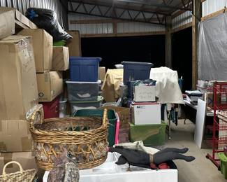Tons of Boxes & Totes -FULL of Stuff -working on getting it all out. 