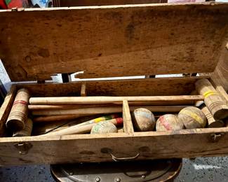 Antique croquet set