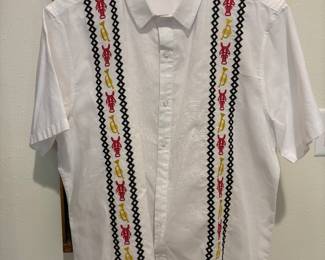 Men’s Dat Mambo shirt - crayfish and horns.