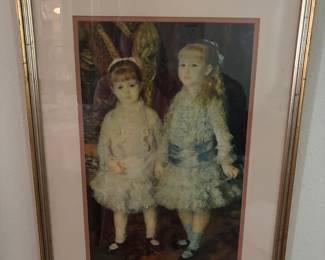 Beautifully framed, double-matted Impressionist print.  Renoir