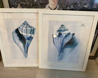 framed and matted coastal prints