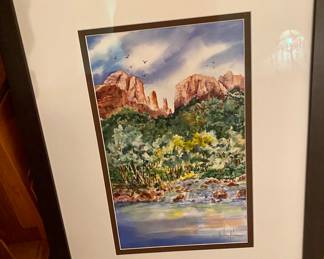 Watercolor - framed and matted