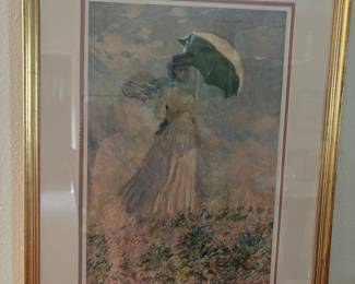 Beautifully framed, double-matted impressionist print.