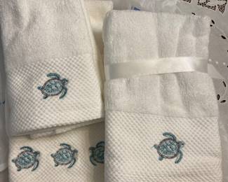 coastal towels with turtles