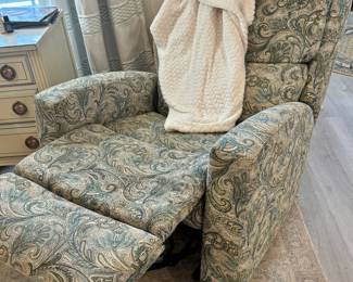 Electric recliner purchased at Doerr Furniture.  Excellent condition.  