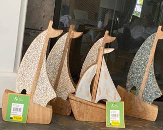 Coastal decor
wooden sailboats