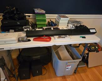 X Box , sound bar, etc.