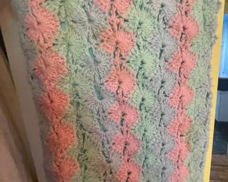hand-crocheted baby blanket