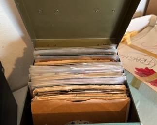 7" records in a groovy carrying case.