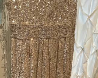 gold sequined dress