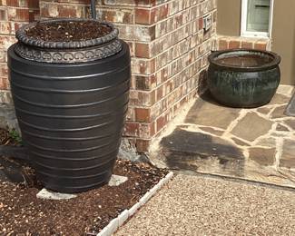 Yard art and pots