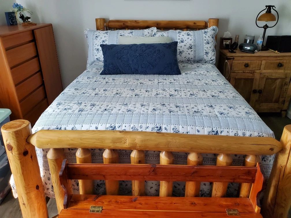 Log Queen Bed
