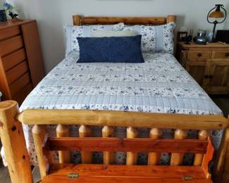 Log Queen Bed