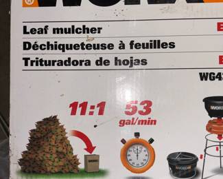 Worx Electric outdoor efficient mulcher machine in the box, brand new 
