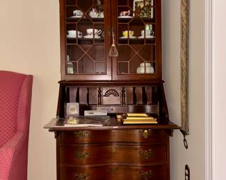 Classy secretary/china cabinet or keepsake cabinet 