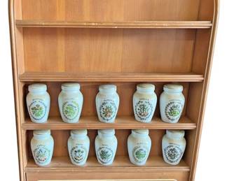 Franklin Mint Porcelain Spice Jars Rack