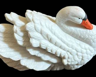 Royal Heritage Porcelain Bisque Swan