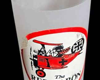 Vintage The Red Baron Glass Beer Steins