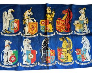 Ulster The Queens Beasts Linen Tea Towel