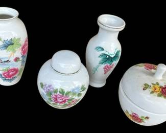 Vintage Mini Floral Jars Vases